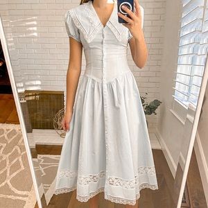VTG GUNNE SAX DRESS SIZE SMALL PALE BLUE